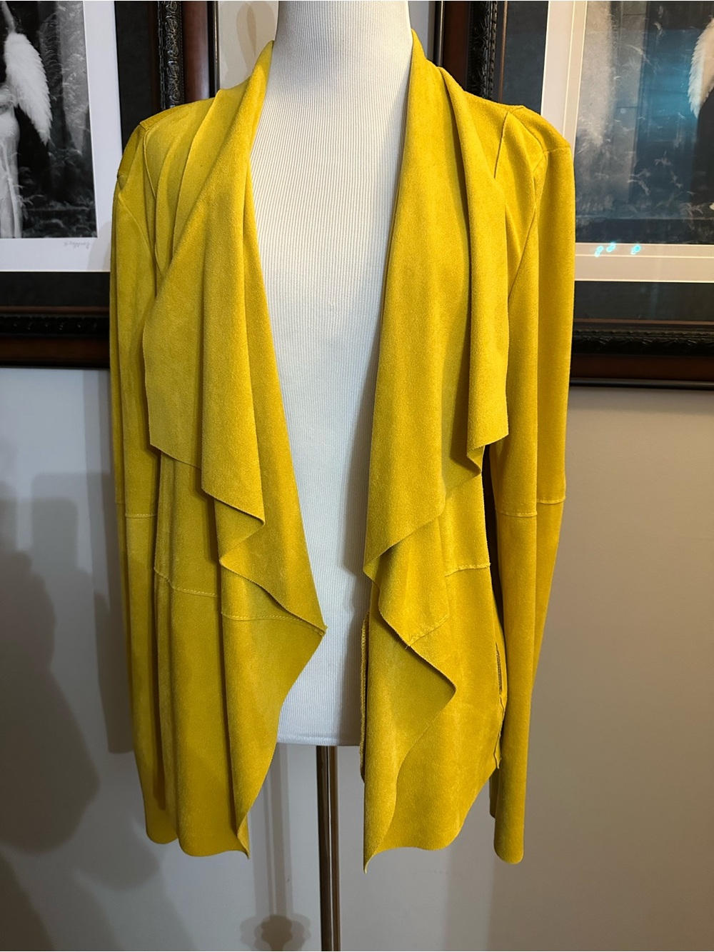 Bagatelle Collection gold microsuede jacket NWOT